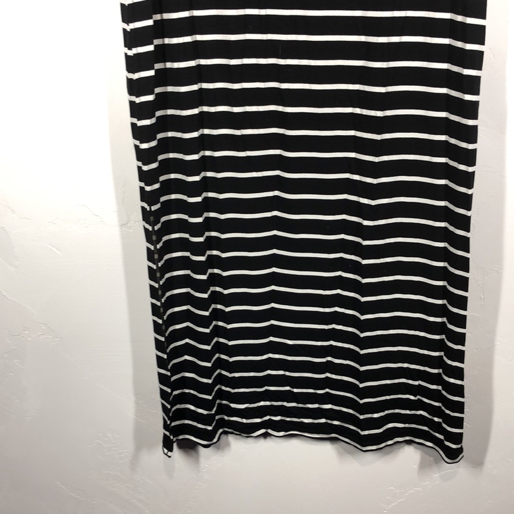 NWT a.n.a black and white stripe maxi skirt medium - Picture 3 of 11